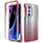 Funda Silicona Carcasa Ultrafina Transparente Goma Frontal y Trasera 360 Grados Gradiente para Motorola Moto Edge 30 Pro 5G Rojo
