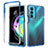 Funda Silicona Carcasa Ultrafina Transparente Goma Frontal y Trasera 360 Grados Gradiente para Motorola Moto Edge Lite 5G Azul