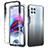 Funda Silicona Carcasa Ultrafina Transparente Goma Frontal y Trasera 360 Grados Gradiente para Motorola Moto G100 5G Negro