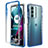 Funda Silicona Carcasa Ultrafina Transparente Goma Frontal y Trasera 360 Grados Gradiente para Motorola Moto G200 5G Azul