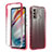 Funda Silicona Carcasa Ultrafina Transparente Goma Frontal y Trasera 360 Grados Gradiente para Motorola Moto G40 Fusion Rojo