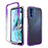 Funda Silicona Carcasa Ultrafina Transparente Goma Frontal y Trasera 360 Grados Gradiente para Motorola Moto G41 Morado