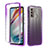 Funda Silicona Carcasa Ultrafina Transparente Goma Frontal y Trasera 360 Grados Gradiente para Motorola Moto G60 Morado