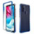 Funda Silicona Carcasa Ultrafina Transparente Goma Frontal y Trasera 360 Grados Gradiente para Motorola Moto G60s Azul