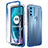 Funda Silicona Carcasa Ultrafina Transparente Goma Frontal y Trasera 360 Grados Gradiente para Motorola Moto G71 5G Azul