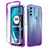 Funda Silicona Carcasa Ultrafina Transparente Goma Frontal y Trasera 360 Grados Gradiente para Motorola Moto G71 5G Morado