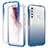 Funda Silicona Carcasa Ultrafina Transparente Goma Frontal y Trasera 360 Grados Gradiente para Motorola Moto One Fusion Plus Azul