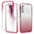 Funda Silicona Carcasa Ultrafina Transparente Goma Frontal y Trasera 360 Grados Gradiente para Motorola Moto One Fusion Plus Rojo