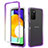 Funda Silicona Carcasa Ultrafina Transparente Goma Frontal y Trasera 360 Grados Gradiente para Samsung Galaxy A02s Morado