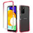 Funda Silicona Carcasa Ultrafina Transparente Goma Frontal y Trasera 360 Grados Gradiente para Samsung Galaxy A02s Rojo