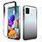 Funda Silicona Carcasa Ultrafina Transparente Goma Frontal y Trasera 360 Grados Gradiente para Samsung Galaxy A21s Gris Oscuro