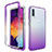 Funda Silicona Carcasa Ultrafina Transparente Goma Frontal y Trasera 360 Grados Gradiente para Samsung Galaxy A50 Morado