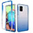 Funda Silicona Carcasa Ultrafina Transparente Goma Frontal y Trasera 360 Grados Gradiente para Samsung Galaxy A71 4G A715 Azul