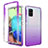 Funda Silicona Carcasa Ultrafina Transparente Goma Frontal y Trasera 360 Grados Gradiente para Samsung Galaxy A71 4G A715 Morado