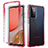 Funda Silicona Carcasa Ultrafina Transparente Goma Frontal y Trasera 360 Grados Gradiente para Samsung Galaxy A72 5G Rojo