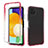 Funda Silicona Carcasa Ultrafina Transparente Goma Frontal y Trasera 360 Grados Gradiente para Samsung Galaxy F42 5G Rojo