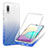 Funda Silicona Carcasa Ultrafina Transparente Goma Frontal y Trasera 360 Grados Gradiente para Samsung Galaxy M02 Azul