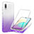 Funda Silicona Carcasa Ultrafina Transparente Goma Frontal y Trasera 360 Grados Gradiente para Samsung Galaxy M02 Morado