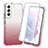 Funda Silicona Carcasa Ultrafina Transparente Goma Frontal y Trasera 360 Grados Gradiente para Samsung Galaxy S21 5G Rojo