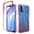 Funda Silicona Carcasa Ultrafina Transparente Goma Frontal y Trasera 360 Grados Gradiente para Xiaomi Redmi 9T 4G Rojo