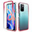 Funda Silicona Carcasa Ultrafina Transparente Goma Frontal y Trasera 360 Grados Gradiente para Xiaomi Redmi Note 11 5G Rojo