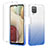 Funda Silicona Carcasa Ultrafina Transparente Goma Frontal y Trasera 360 Grados Gradiente YB2 para Samsung Galaxy M12 Azul