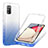 Funda Silicona Carcasa Ultrafina Transparente Goma Frontal y Trasera 360 Grados Gradiente ZJ1 para Samsung Galaxy A02s Azul
