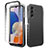 Funda Silicona Carcasa Ultrafina Transparente Goma Frontal y Trasera 360 Grados Gradiente ZJ1 para Samsung Galaxy A14 5G Negro