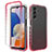 Funda Silicona Carcasa Ultrafina Transparente Goma Frontal y Trasera 360 Grados Gradiente ZJ1 para Samsung Galaxy A14 5G Rojo