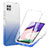 Funda Silicona Carcasa Ultrafina Transparente Goma Frontal y Trasera 360 Grados Gradiente ZJ1 para Samsung Galaxy F42 5G Azul