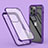 Funda Silicona Carcasa Ultrafina Transparente Goma Frontal y Trasera 360 Grados LK1 para Apple iPhone 14 Pro Max Morado