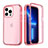 Funda Silicona Carcasa Ultrafina Transparente Goma Frontal y Trasera 360 Grados YJ1 para Apple iPhone 13 Pro Rojo