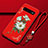 Funda Silicona Gel Goma Flores Carcasa K01 para Samsung Galaxy S10 5G Rojo