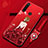 Funda Silicona Gel Goma Flores Carcasa K01 para Xiaomi Redmi Note 8T Rojo