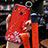 Funda Silicona Gel Goma Flores Carcasa para Huawei Honor 10 Lite Rojo