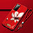 Funda Silicona Gel Goma Flores Carcasa para Huawei Honor Play4 5G Rojo Rosa