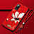 Funda Silicona Gel Goma Flores Carcasa para Huawei Honor Play4 Pro 5G Rojo Rosa