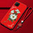Funda Silicona Gel Goma Flores Carcasa para Huawei P40 Lite Rojo