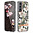 Funda Silicona Gel Goma Flores Carcasa para Samsung Galaxy S21 5G Blanco