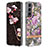 Funda Silicona Gel Goma Flores Carcasa para Samsung Galaxy S21 5G Morado