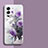 Funda Silicona Gel Goma Flores Carcasa para Vivo V25 Pro 5G Morado
