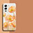 Funda Silicona Gel Goma Flores Carcasa para Vivo V25 Pro 5G Naranja
