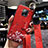 Funda Silicona Gel Goma Flores Carcasa para Xiaomi Redmi 10X Pro 5G Rojo