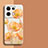 Funda Silicona Gel Goma Flores Carcasa para Xiaomi Redmi Note 13 Pro 5G Naranja