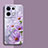 Funda Silicona Gel Goma Flores Carcasa para Xiaomi Redmi Note 13 Pro 5G Purpura Claro