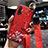 Funda Silicona Gel Goma Flores Carcasa S01 para Huawei Nova 6 5G Rojo