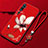 Funda Silicona Gel Goma Flores Carcasa S01 para Xiaomi Mi Note 10 Rojo Rosa
