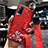 Funda Silicona Gel Goma Flores Carcasa S02 para Vivo X60 5G Rojo