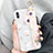 Funda Silicona Gel Goma Flores Carcasa S03 para Apple iPhone Xs Blanco