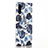 Funda Silicona Gel Goma Flores Carcasa S03 para Samsung Galaxy Note 10 5G Azul